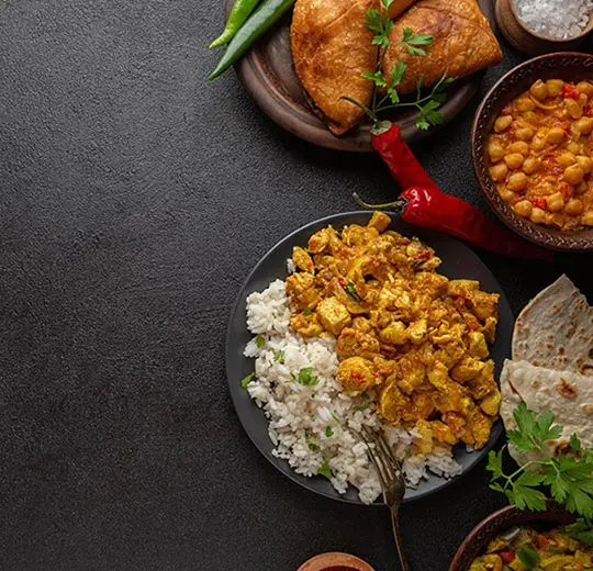 Assortment of Indian Cuisine