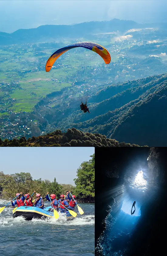 Group of people doing adventurous activities in India