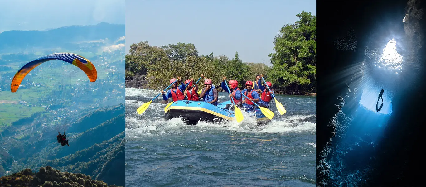 Group of people doing adventurous activities in India