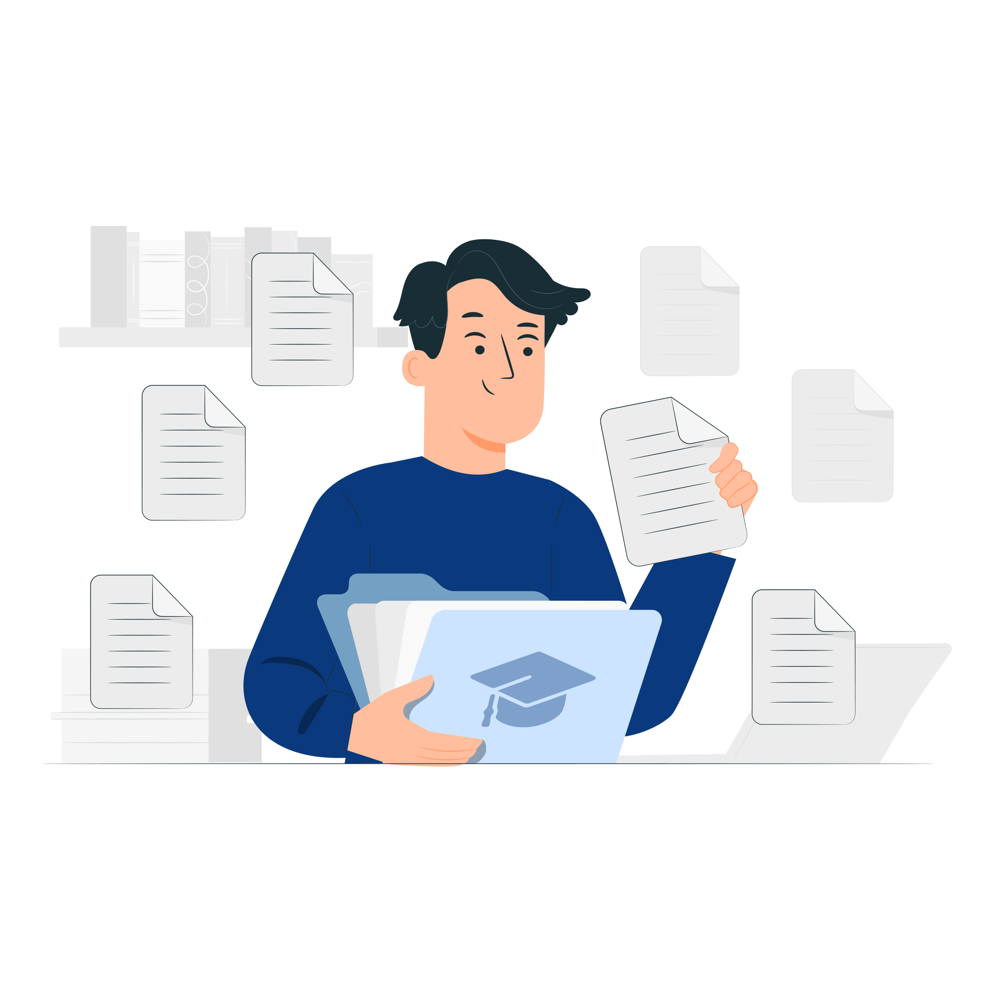 Student feeling happy after seeing his grade