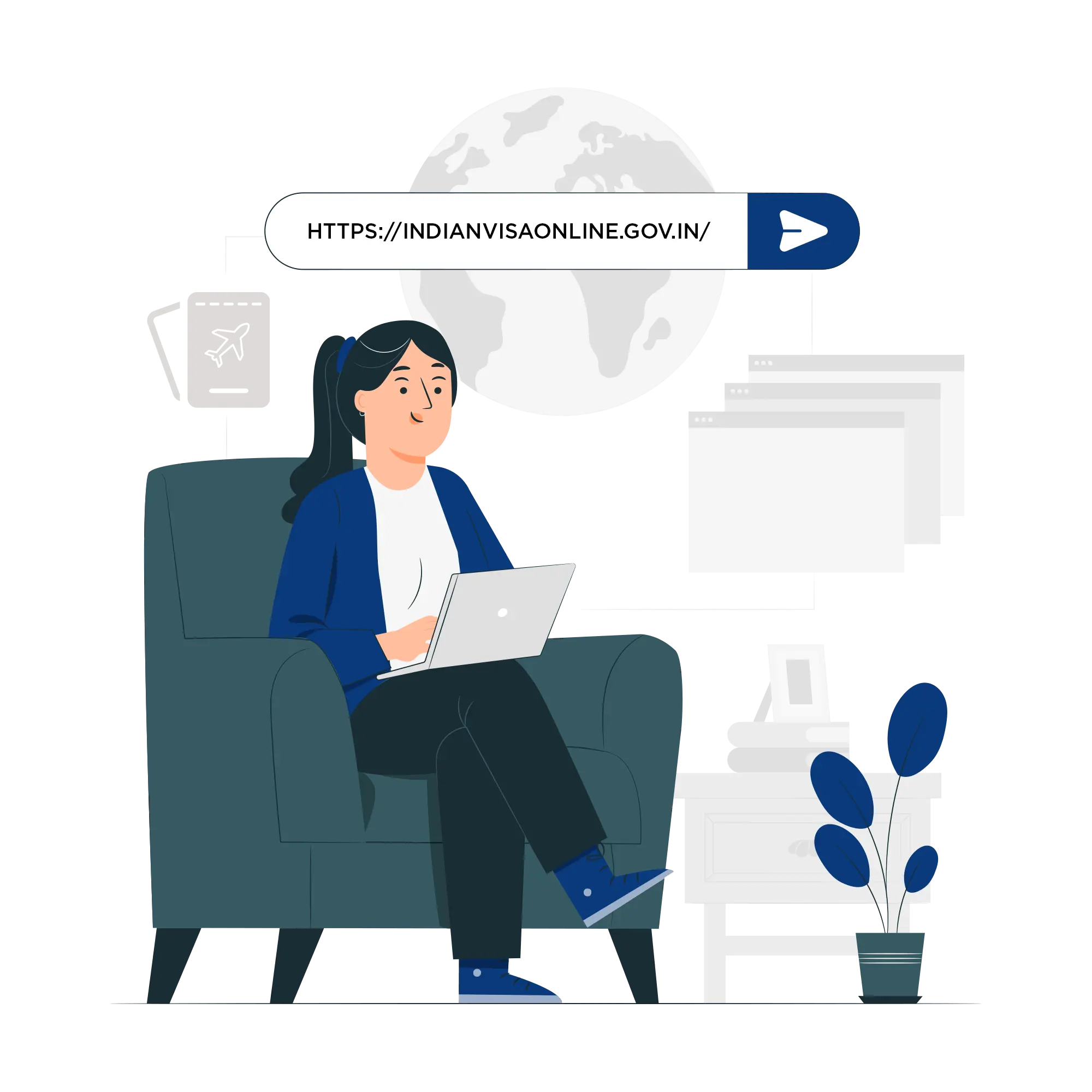 Student planning for departure and checking flight schedule on his phone